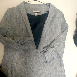 Black and white blazer